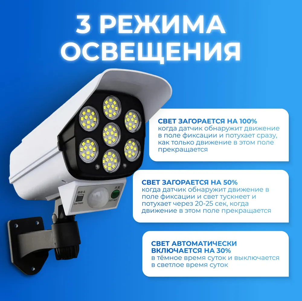 Уличный светильник с муляжом камеры